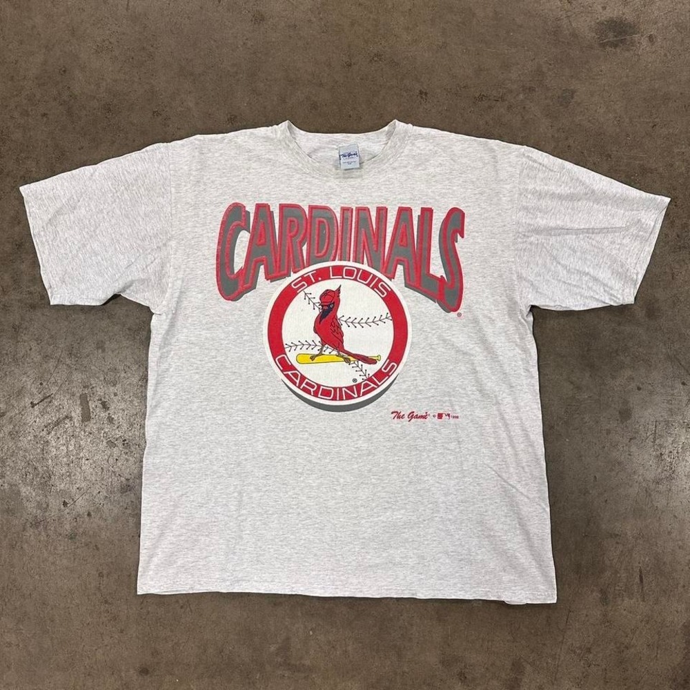 Vintage 90s St Louis Cardinals MLB The Game Graphic T-shirt Size 2XL